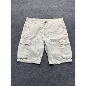 Levi's Men's Khaki Beige Cargo Shorts, Size 36, Y2k Baggy